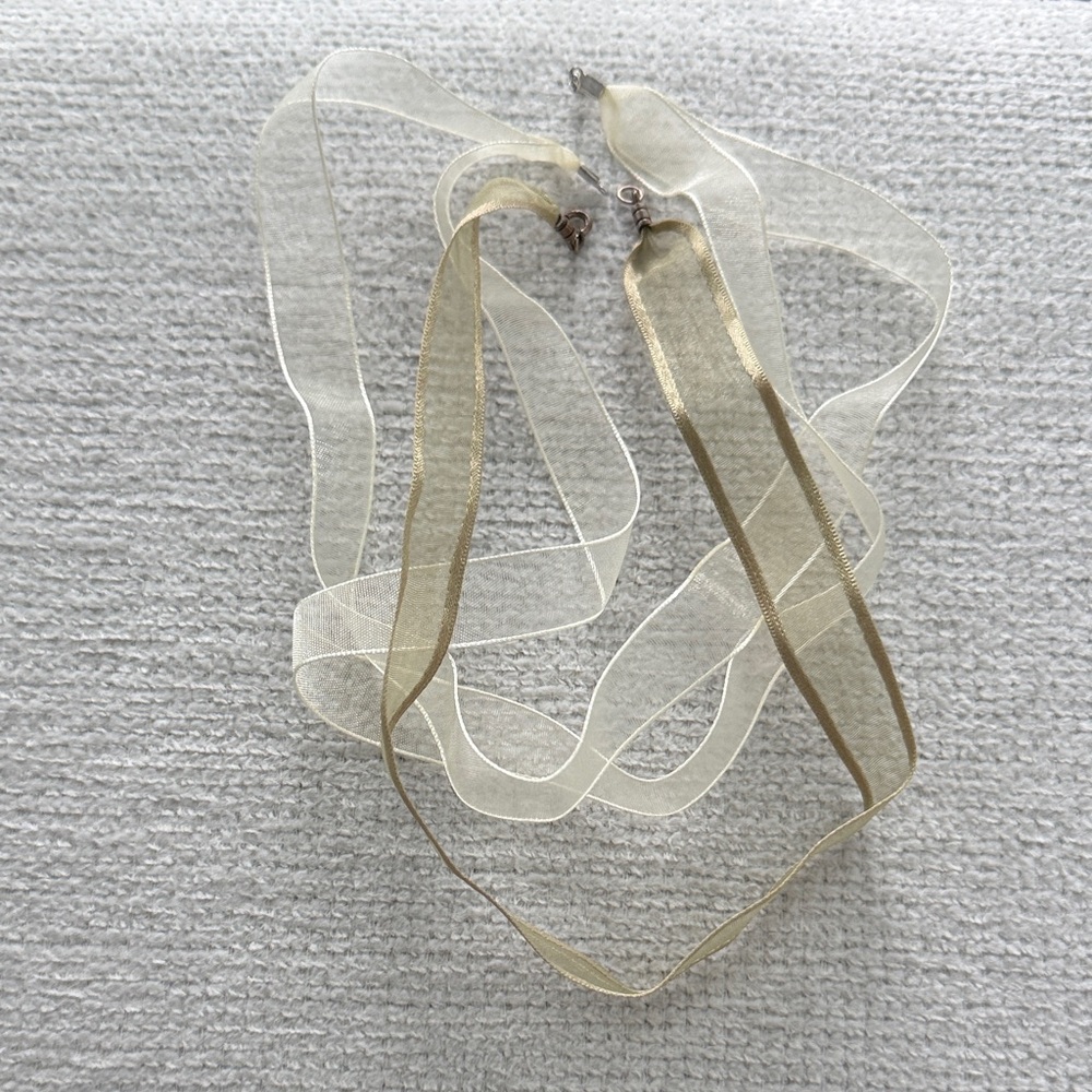 Elegant Sheer Ribbon Necklace